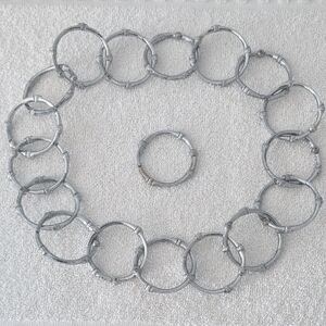 Elegant Silver Hoop Earrings Set